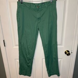 Vineyard Vines Light Green Chino Pants Breaker Fit Size 34 Waist 30 Length GUC